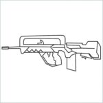 How To Draw M4A1 Gun Step by Step - [9 Easy Phase]