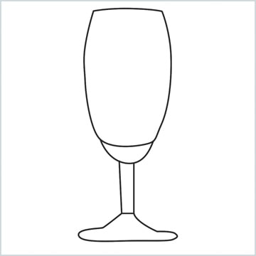 How To Draw A Champagne flute Step by Step - [5 Easy Phase]