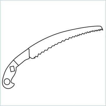 draw a Pruning saw