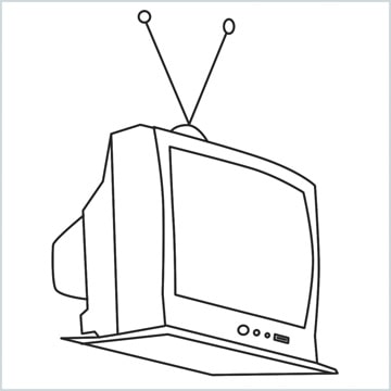 draw a Vintage Television