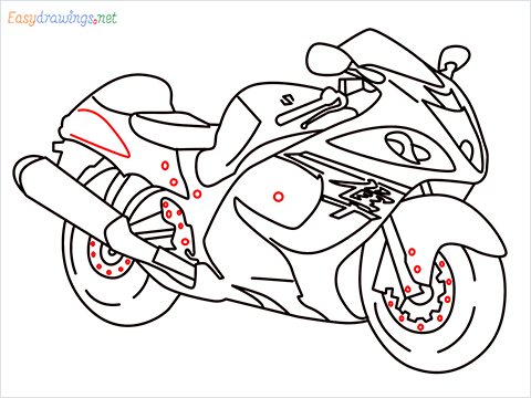 how to draw hayabusa bike step (14)
