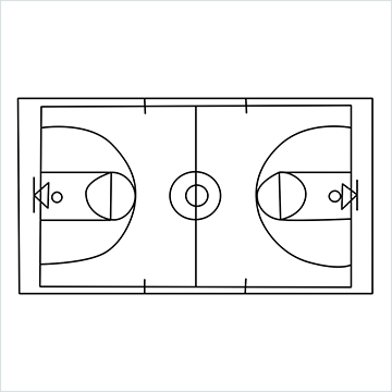 Basketball court drawing
