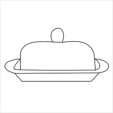 Butter dish drawing