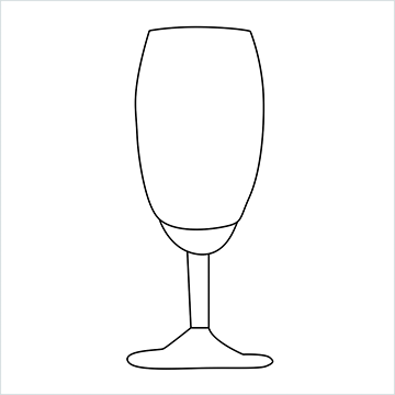 Champagne flute drawing