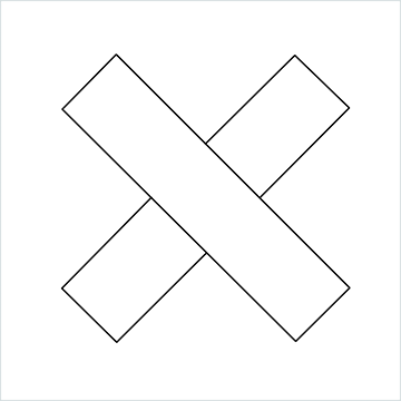 Cross shape drawing