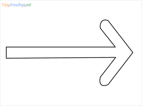 How to draw Arrow shape step by step for beginners