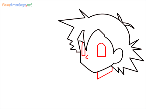How to draw Ash and Pikachu step (3)