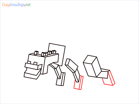 How to draw Ender Dragon step (10)