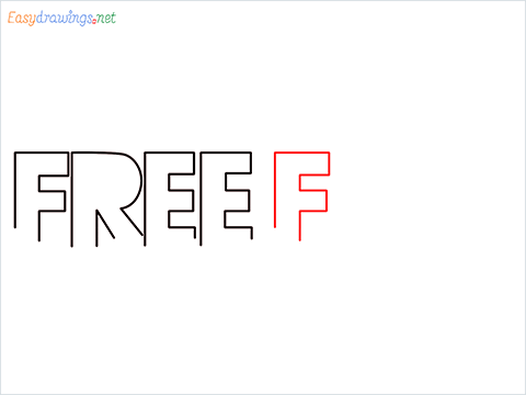 How to draw Free fire step (5)