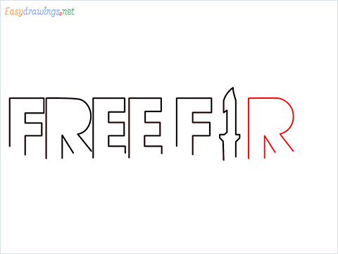 How to draw Free fire step (7)