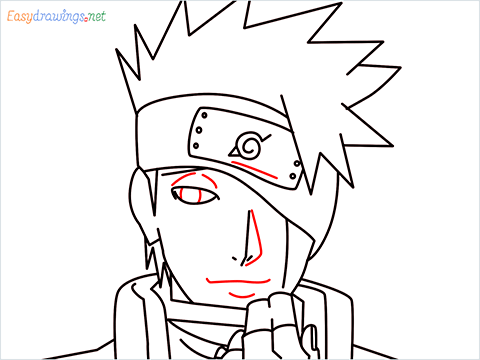 How To Draw Kakashi Easy, Step by Step, Drawing Guide, by Dawn - DragoArt