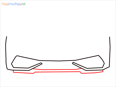 How to draw Lamborghini Huracan step (3)