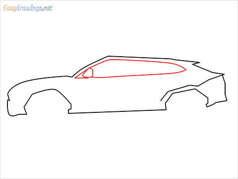 How to draw Lamborghini Urus step (4)