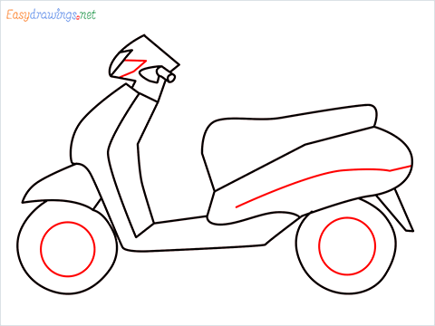 How to draw Scooter step (8)