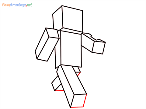 How to draw Steve from minecraft step (8)