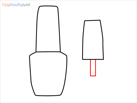 How to draw a Cute Nail Polish bottles step (4)