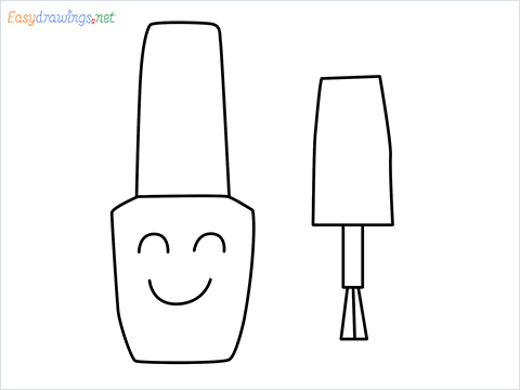 How to draw a Cute Nail Polish bottles step by step for beginners