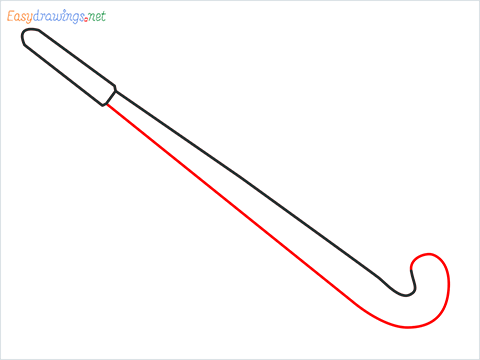 How to draw a Hockey Stick step (4)