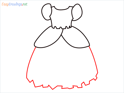 How to draw a Princess Dress step (5)