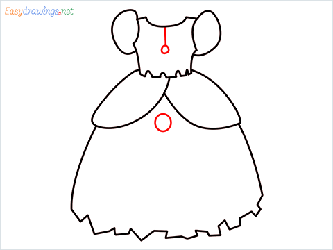 How to draw a Princess Dress step (6)