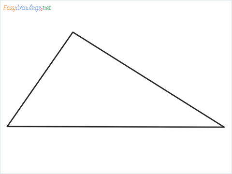 How to draw a Scalene triangle shape step by step for beginners