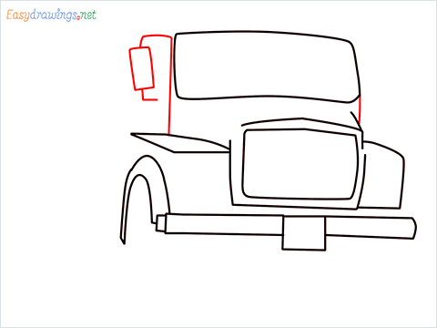 How to draw a Tipper lorry step (5)
