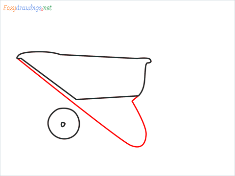 How to draw a Wheelbarrow step (4)