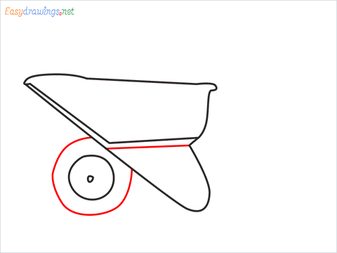 How to draw a Wheelbarrow step (5)