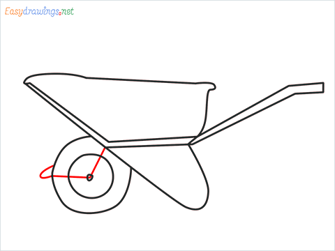 How to draw a Wheelbarrow step (7)