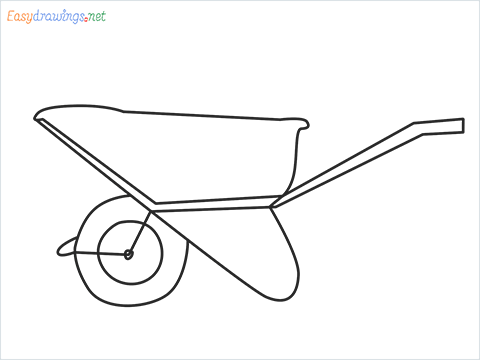 How to draw a Wheelbarrow step by step for beginners