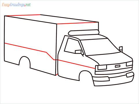 How to draw an Ambulance step (7)