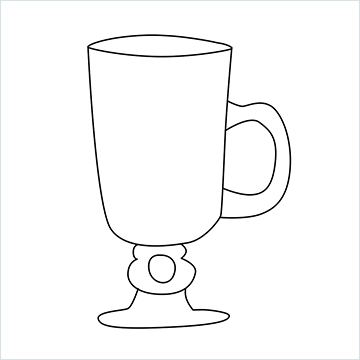 Irish Coffee glass drawing
