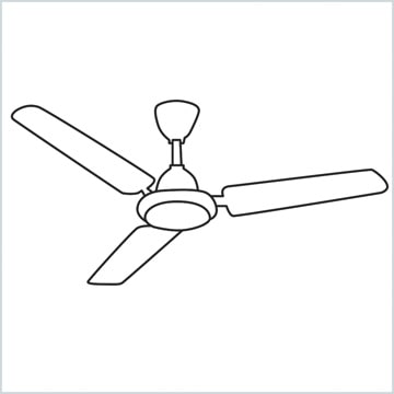 draw a Ceiling fan