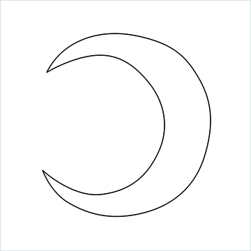 Crescent shape drawing