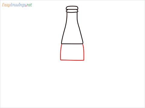 How to draw a Bottle step (4)