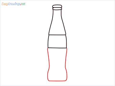 How to draw a Bottle step (5)