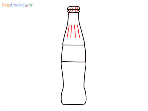 How to draw a Bottle step (6)