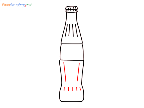 How to draw a Bottle step (7)