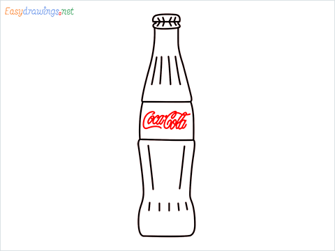 How to draw a Bottle step (8)