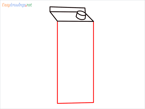 How to draw a Milk carton step (4)