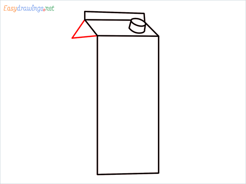 How to draw a Milk carton step (5)