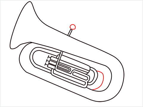 How to draw a Tuba step (10)