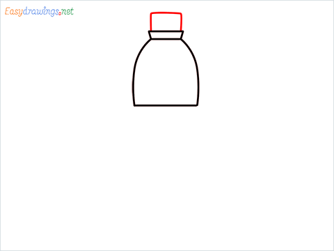 How to draw a Water bottle step (3)