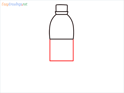 How to draw a Water bottle step (4)
