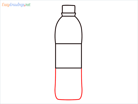 How to draw a Water bottle step (5)