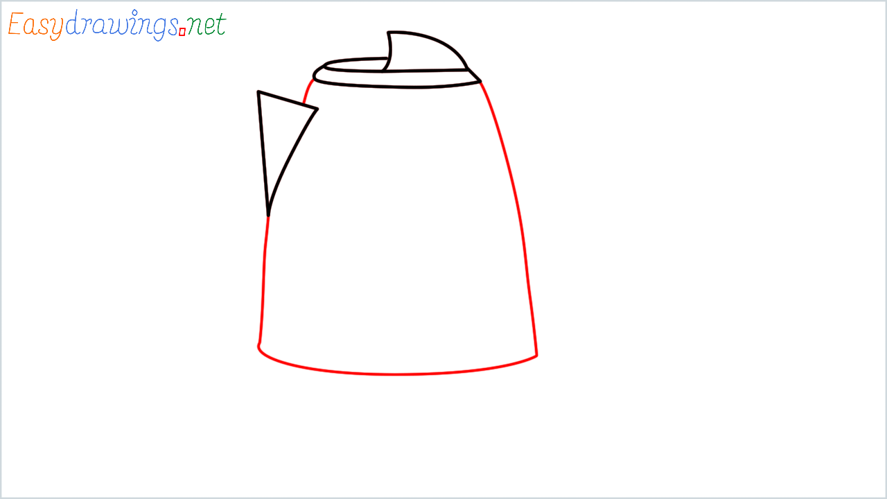 How to draw an Electric kettle step (5)
