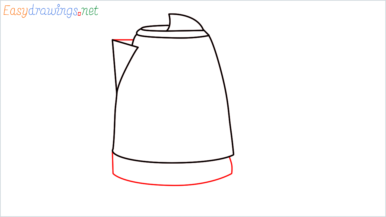 How to draw an Electric kettle step (6)