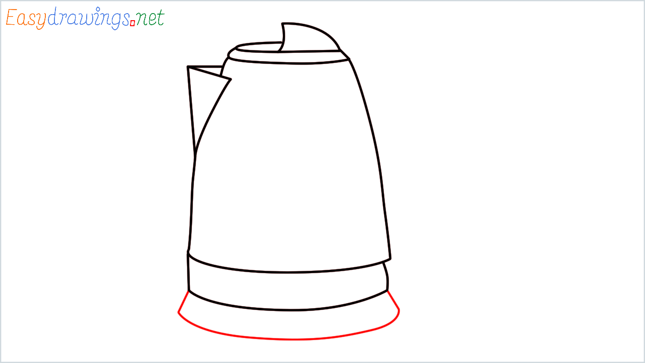 How to draw an Electric kettle step (7)