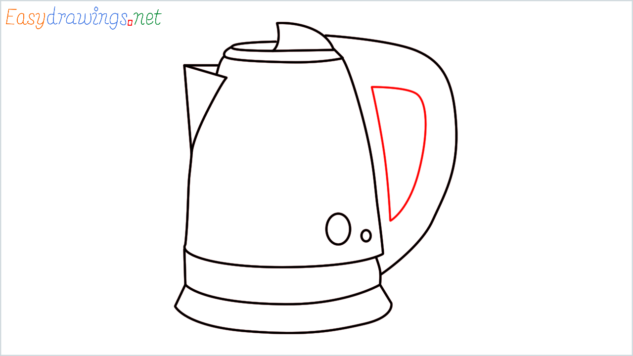 How to draw an Electric kettle step (9)