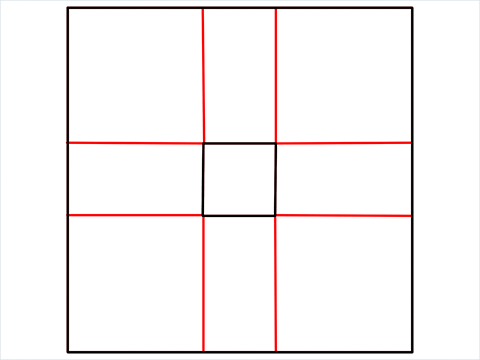 How to draw easy Ludo Board step (3)